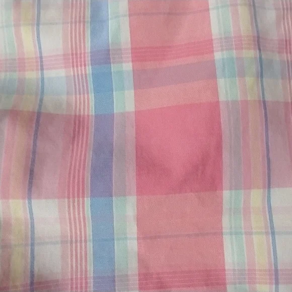 Lacoste Swim Trunks Mens Large Pink Plaid Bathing Crocodile Board Shorts Lined